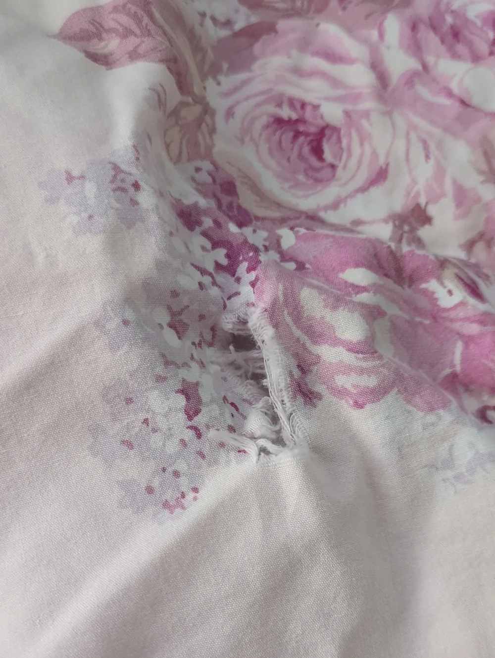 Simply Shabby Chic Queen Comforter Pink Floral Cottagecore Cotton Damaged Craft